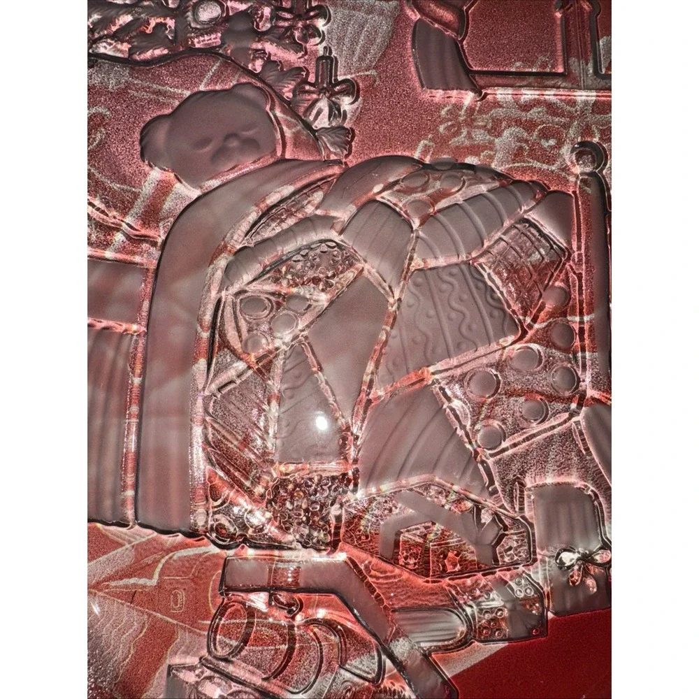 Mikasa Crystal CHRISTMAS DREAM Heart-Shaped‎ Serving Tray W Germany IN BOX